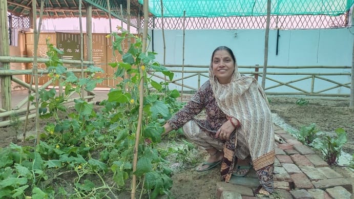 An Organic Kitchen Taking Shape from Suman Saini's Home Garden
