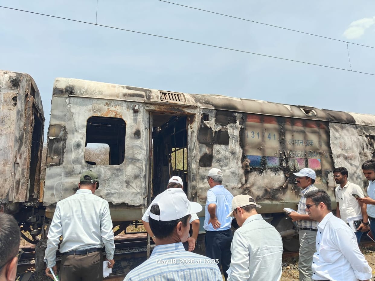 Investigation into the Rajdhani Express fire begins; inquiry committee visits the site, inspects burnt coaches