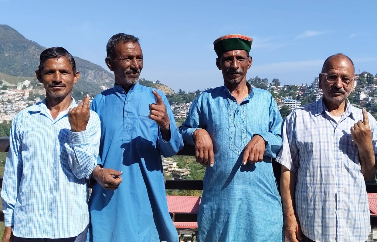 73.55 percent voting in five municipal bodies of the district