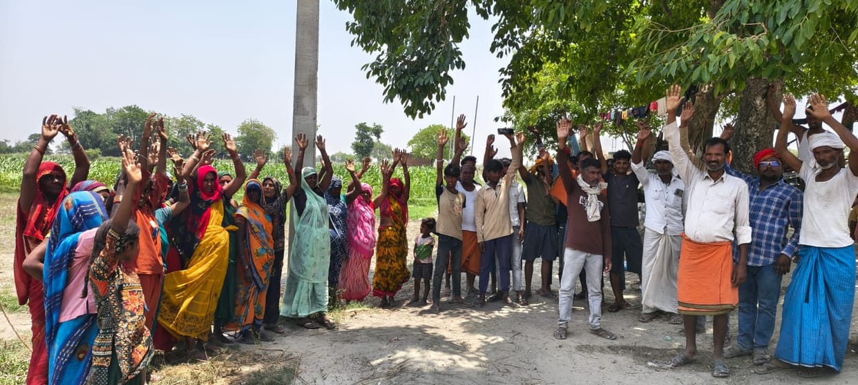 Villagers protested for electrification