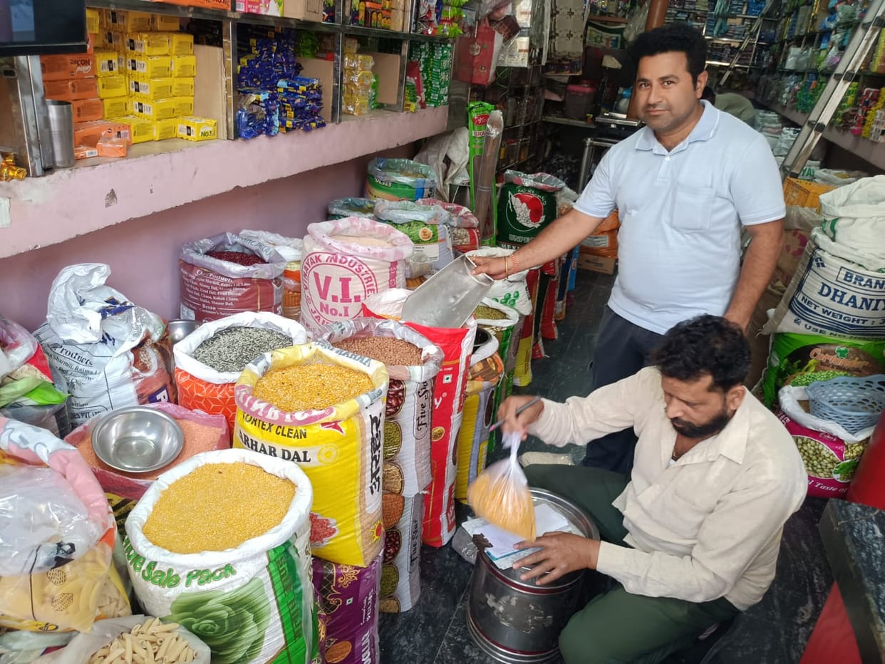 Inflation in the prices of refined oil and pulses