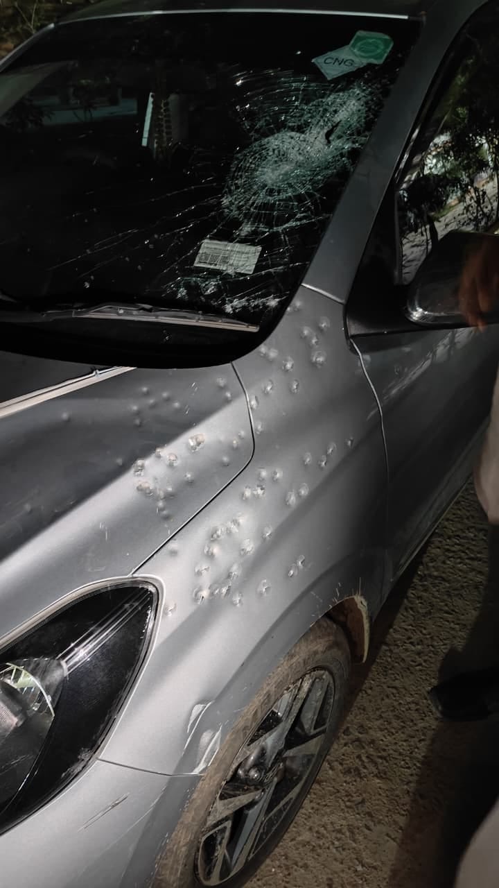 Firing between miscreants stealing diesel from a truck and the truck owner