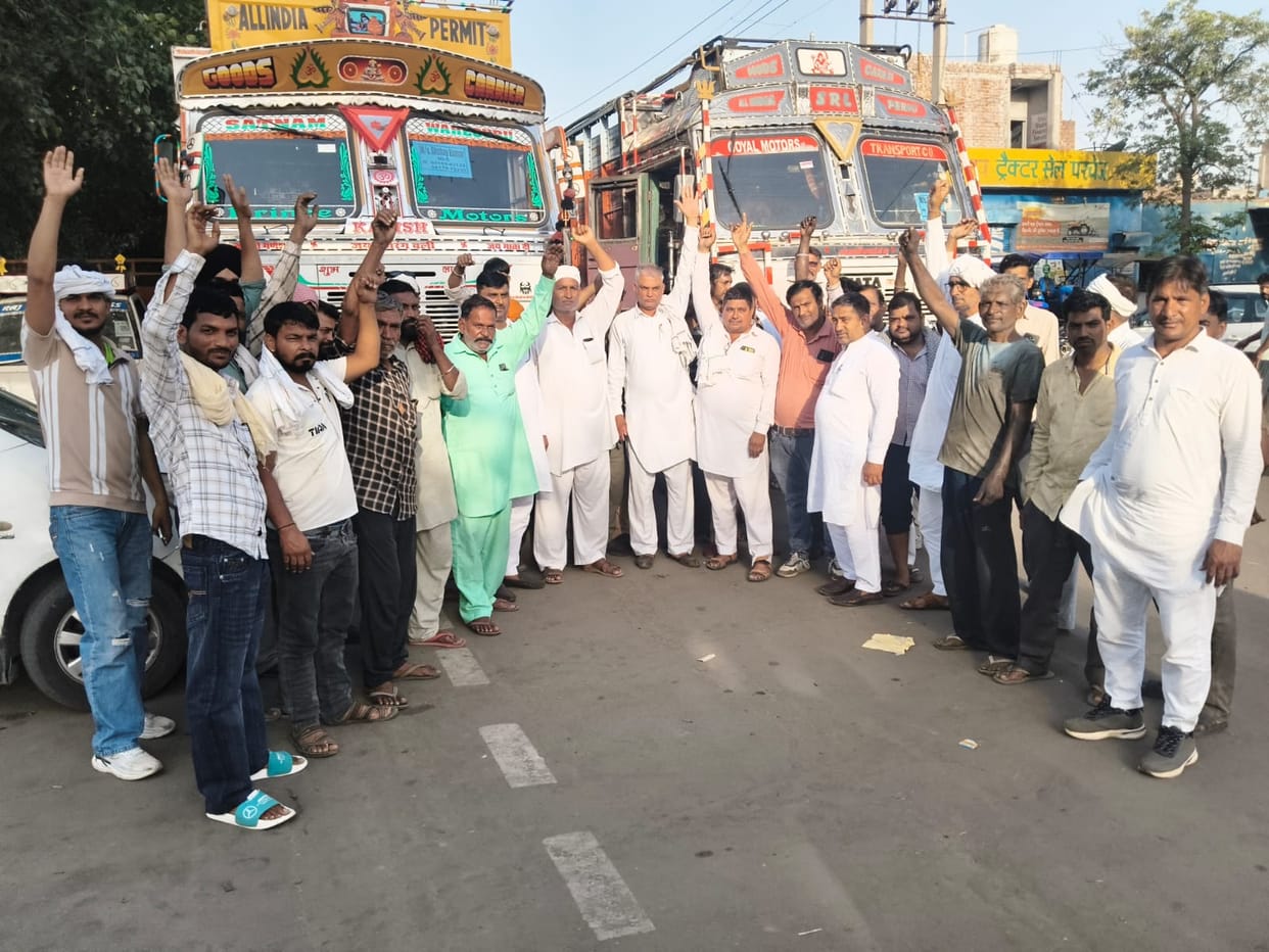 Truck owners protest against the new transport policy