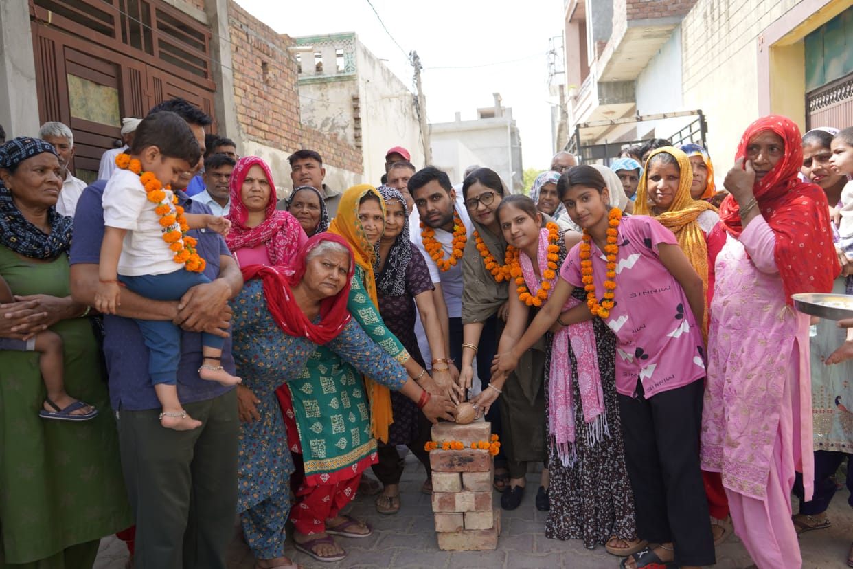 Foundation stone laid for four streets to be built in Ward 17