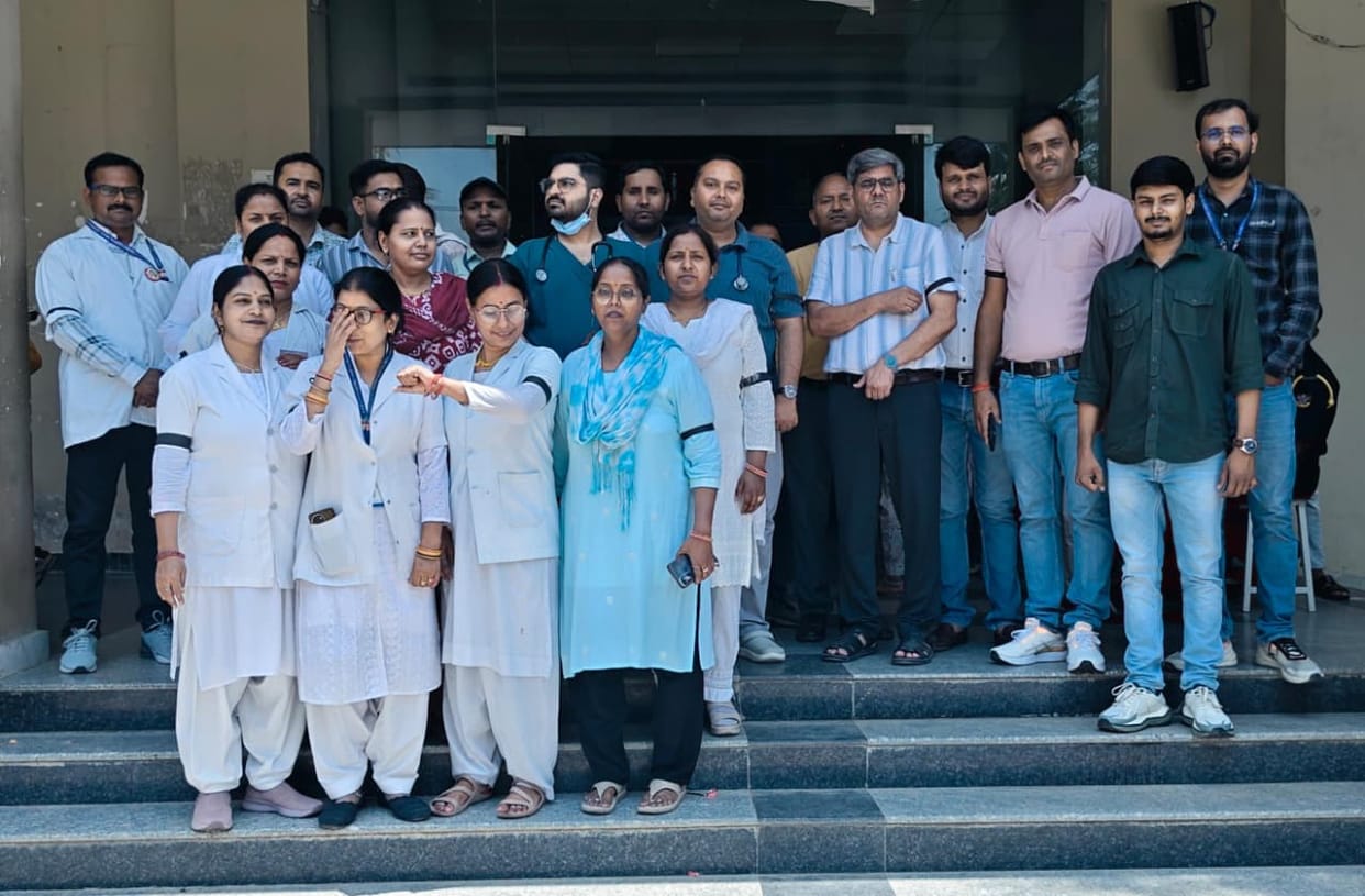 NHM contract employees protest over non-payment of honorarium