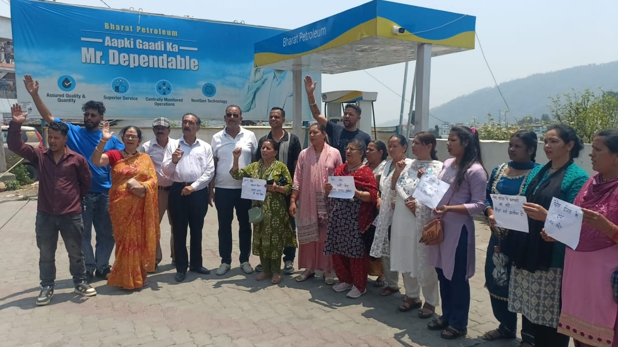 Congress protests demanding rollback of increased diesel and petrol prices