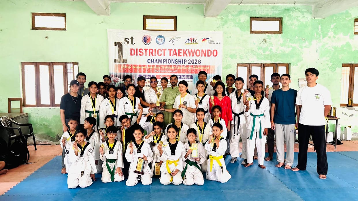 Players performed well in district level Taekwondo competition.