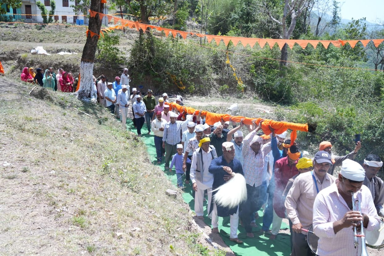 Flag hoisting ceremony at Johartal Gurdwara
