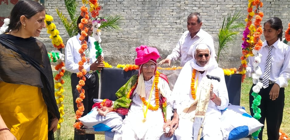 104-year-old Mata Shanti Devi honored