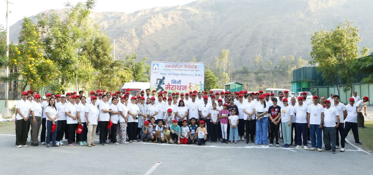 Mini marathon organized on the occasion of SJVN Foundation Day