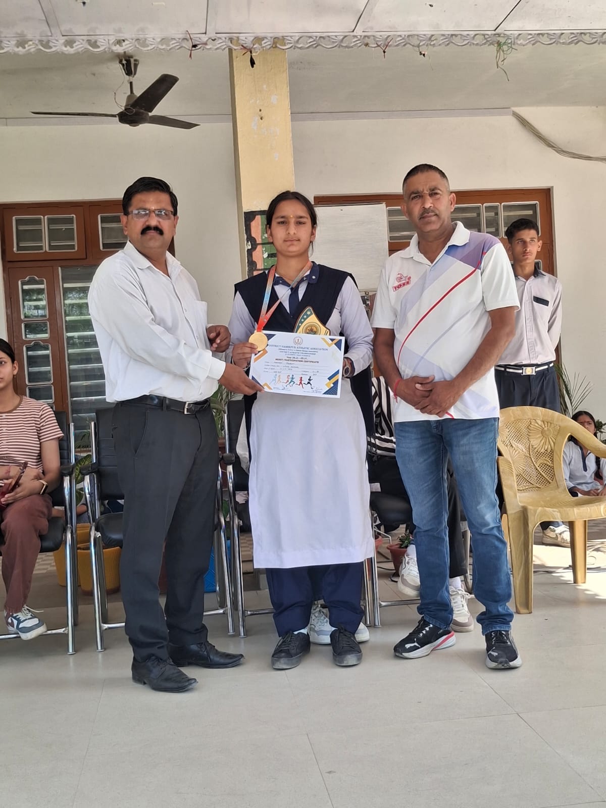 Aarushi was honored at Jaude Amb School