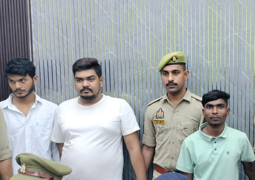 Three arrested for smuggling liquor and marijuana in a high-profile society in Modinagar