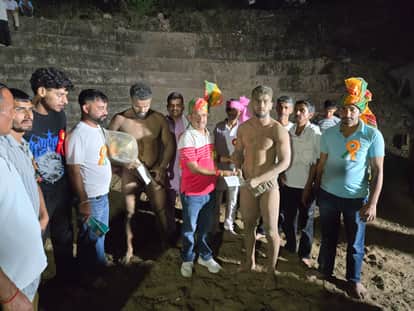 Shivam emerged as the winner in the Tangar village wrestling match, while Ajay was the runner-up.