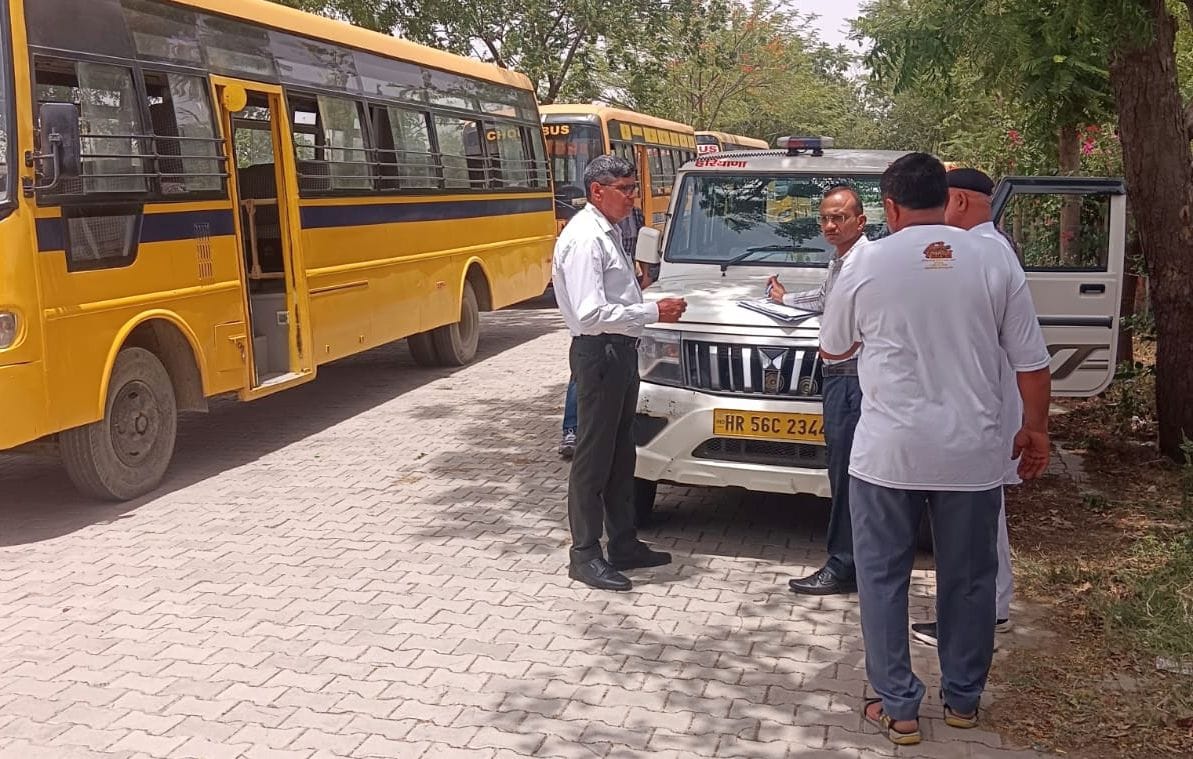 CCTV cameras and fire extinguishers not found during inspection of school buses.