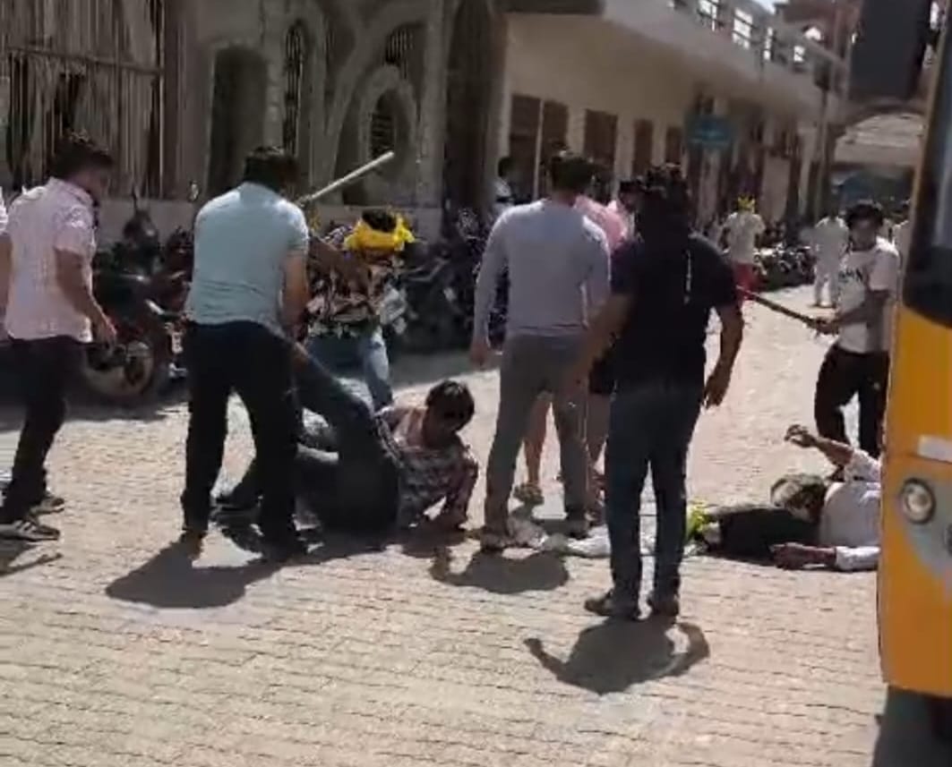 Gaud College turns into an arena, students beaten with sticks in broad daylight
