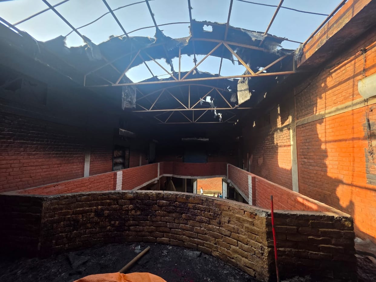 Goods gutted in fire at two factories