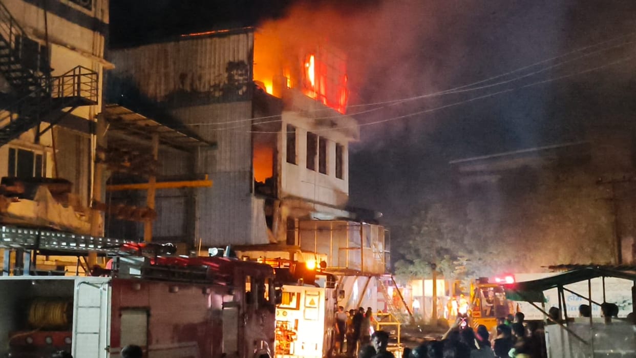 Fire in Katha brought under control after 17 hours, loss worth lakhs