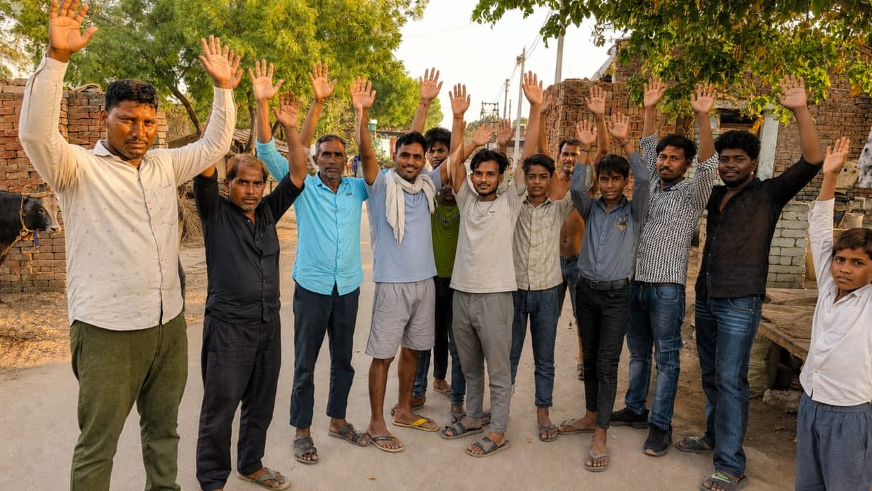 Flood-affected village Mehra Naharganj has no electricity for two months.