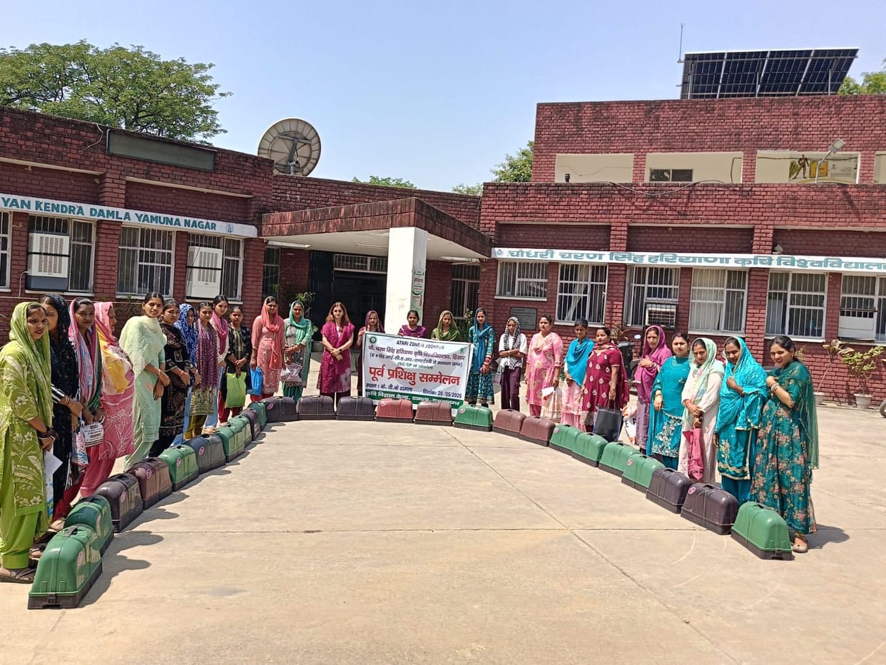 After training, women received sewing machines for self-employment.