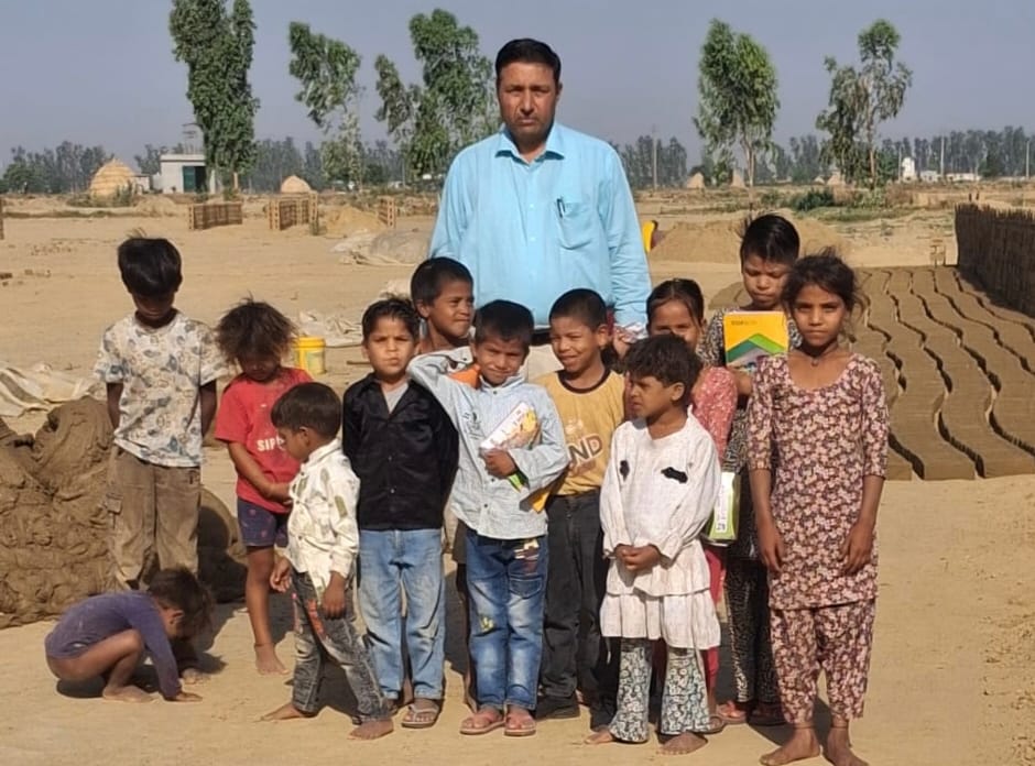 23 children of brick kiln workers were connected to education