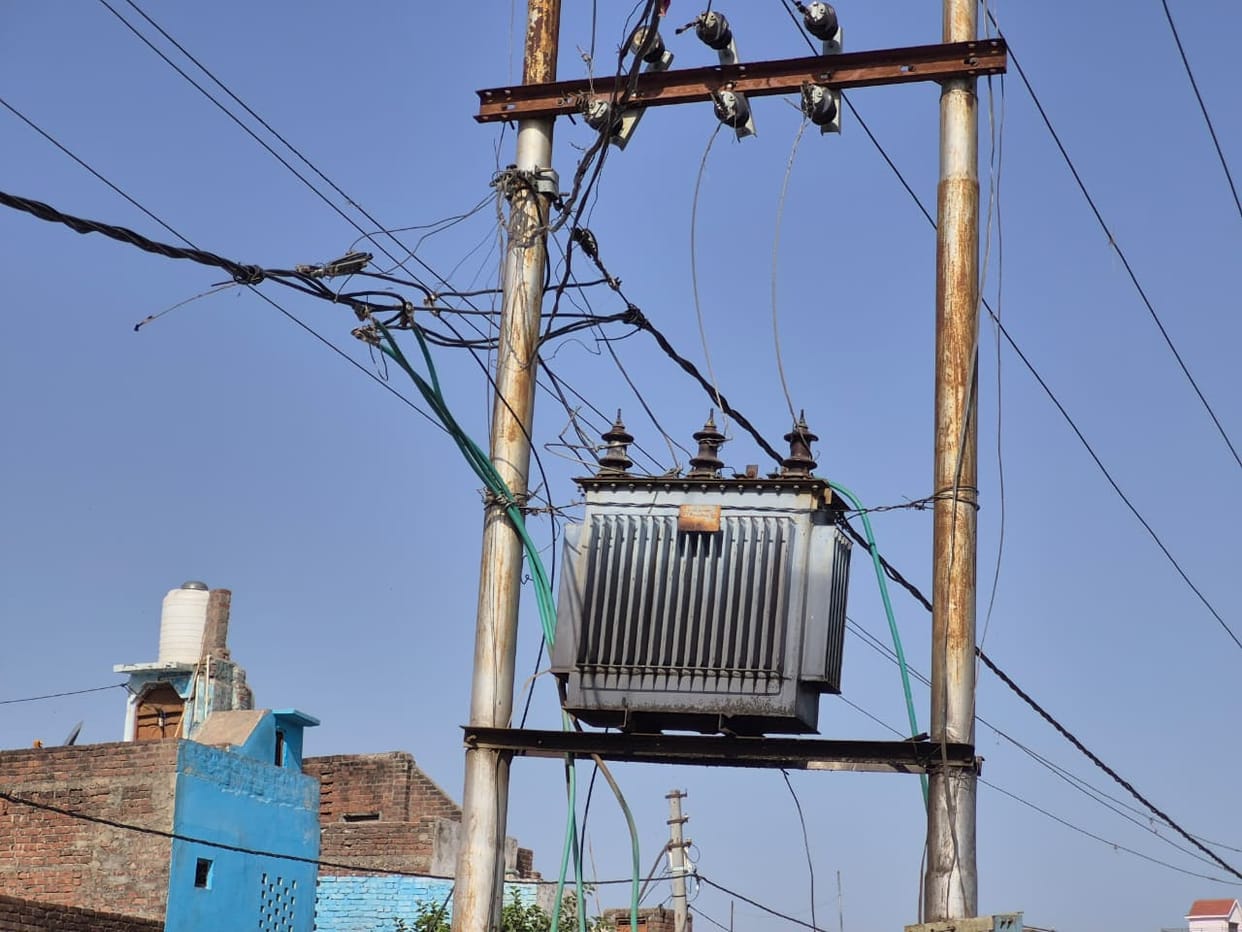 100 houses lost power due to a burnt transformer.