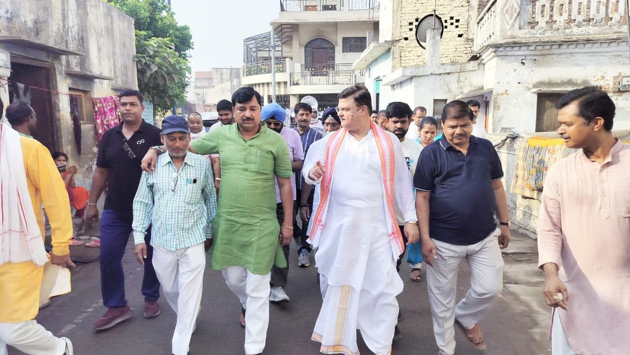 A Foot March for Cleanliness Held in Ramnagari