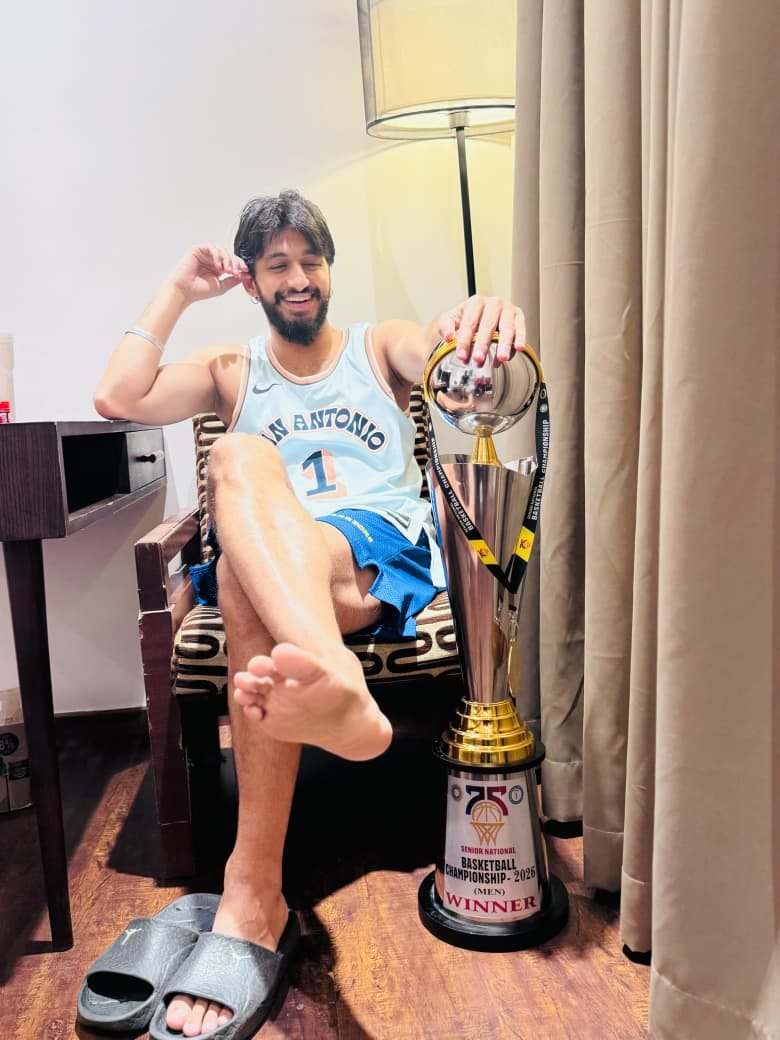 Himanshu made an international mark in basketball