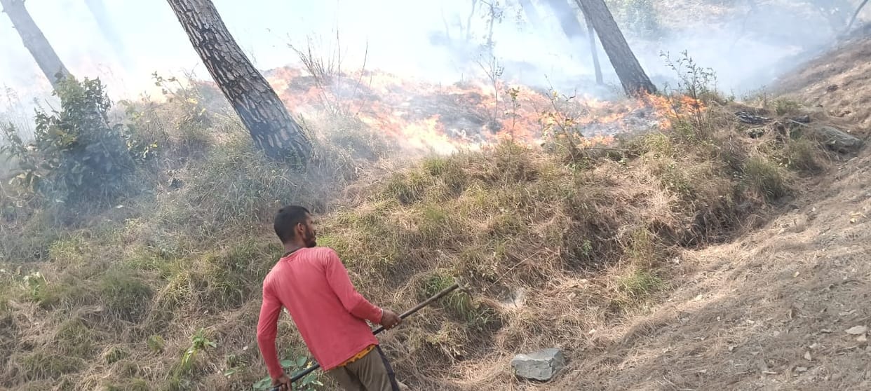 A massive forest fire has raged in the Devprayag and Kirtinagar areas, affecting several villages