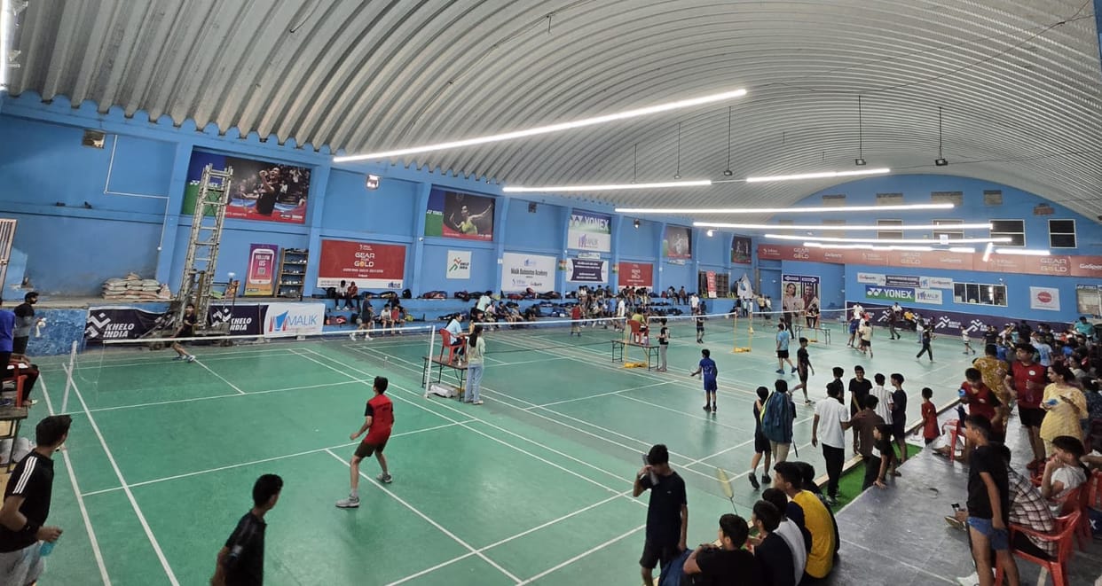 District level badminton championship-2026 begins, more than 300 players are participating