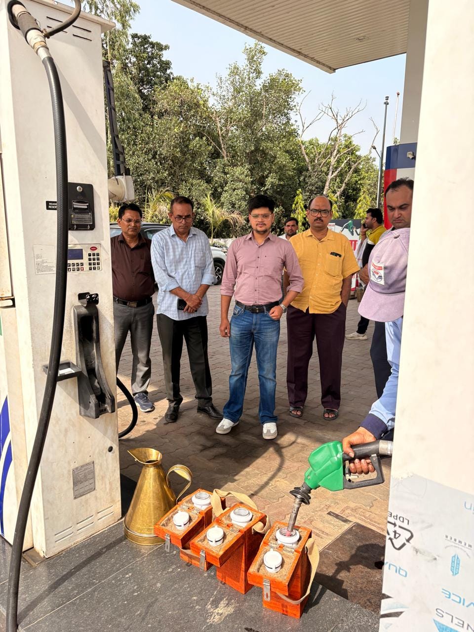 Two petrol pumps were raided and oil samples were taken.