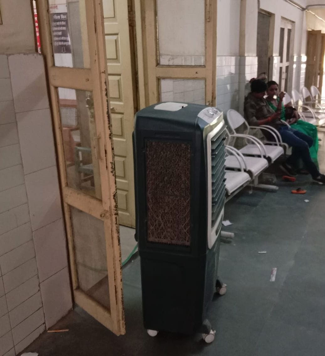 Coolers installed in the OPD of the district hospital
