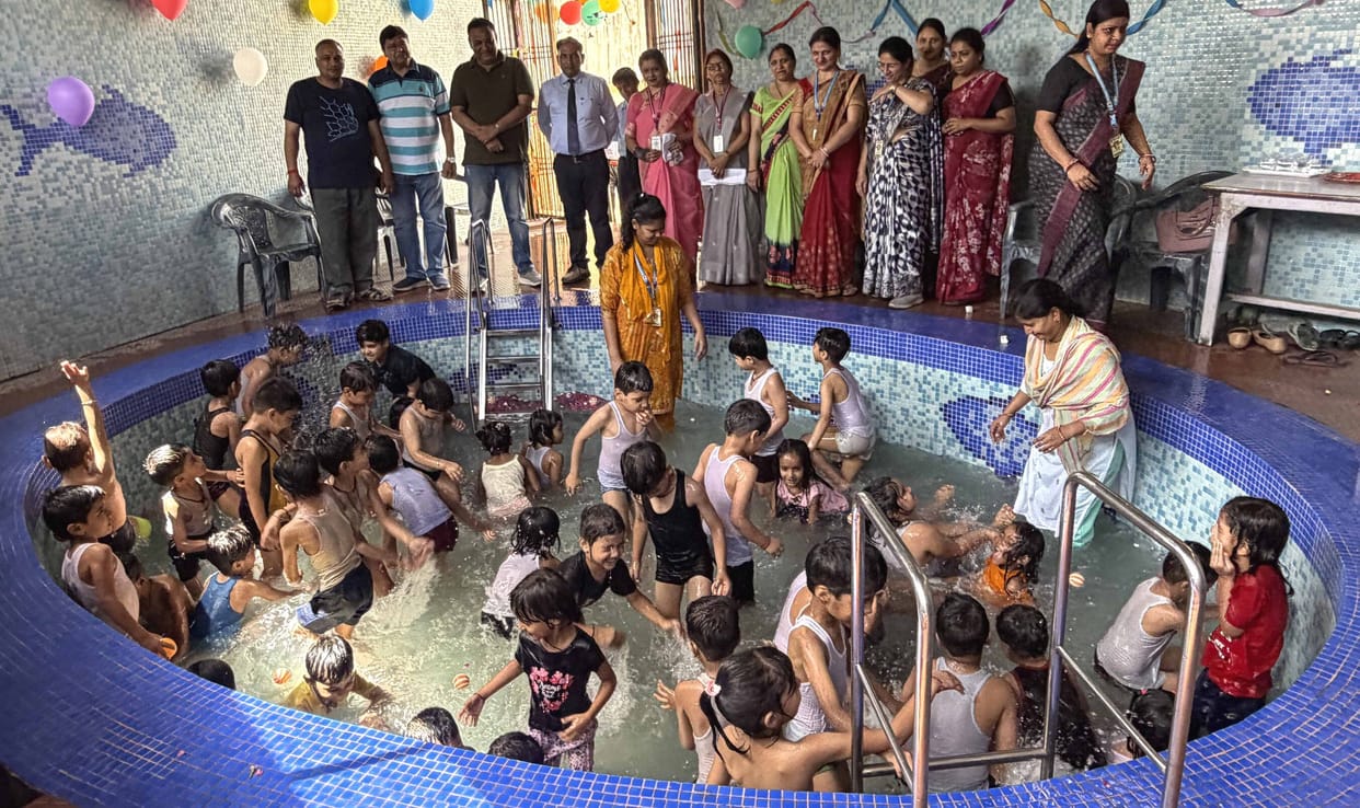 Kids had fun at the pool party