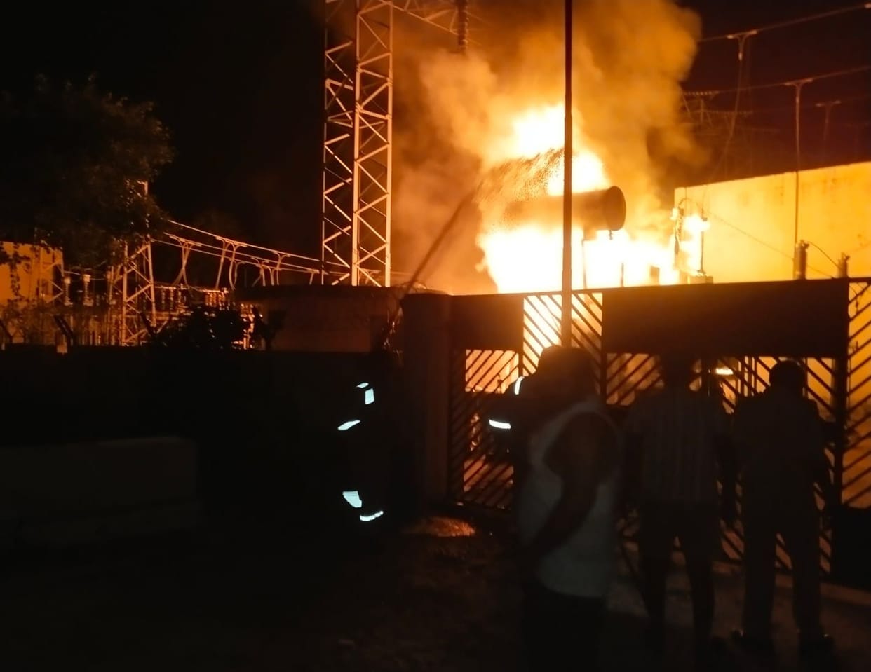 Overloaded power substation blows up, leaving 400 villages in darkness