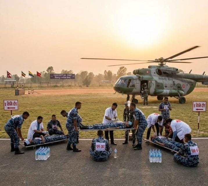 Seven soldiers fainted during running training