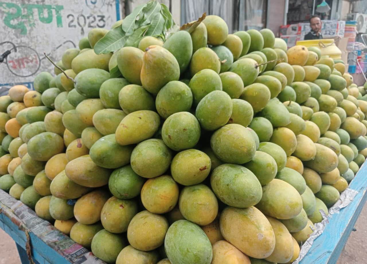 बाजार में आए आम। संवाद