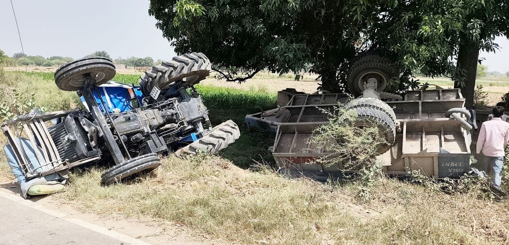 Cement-Laden Tractor-Trailer Overturns into Ravine; Driver Injured