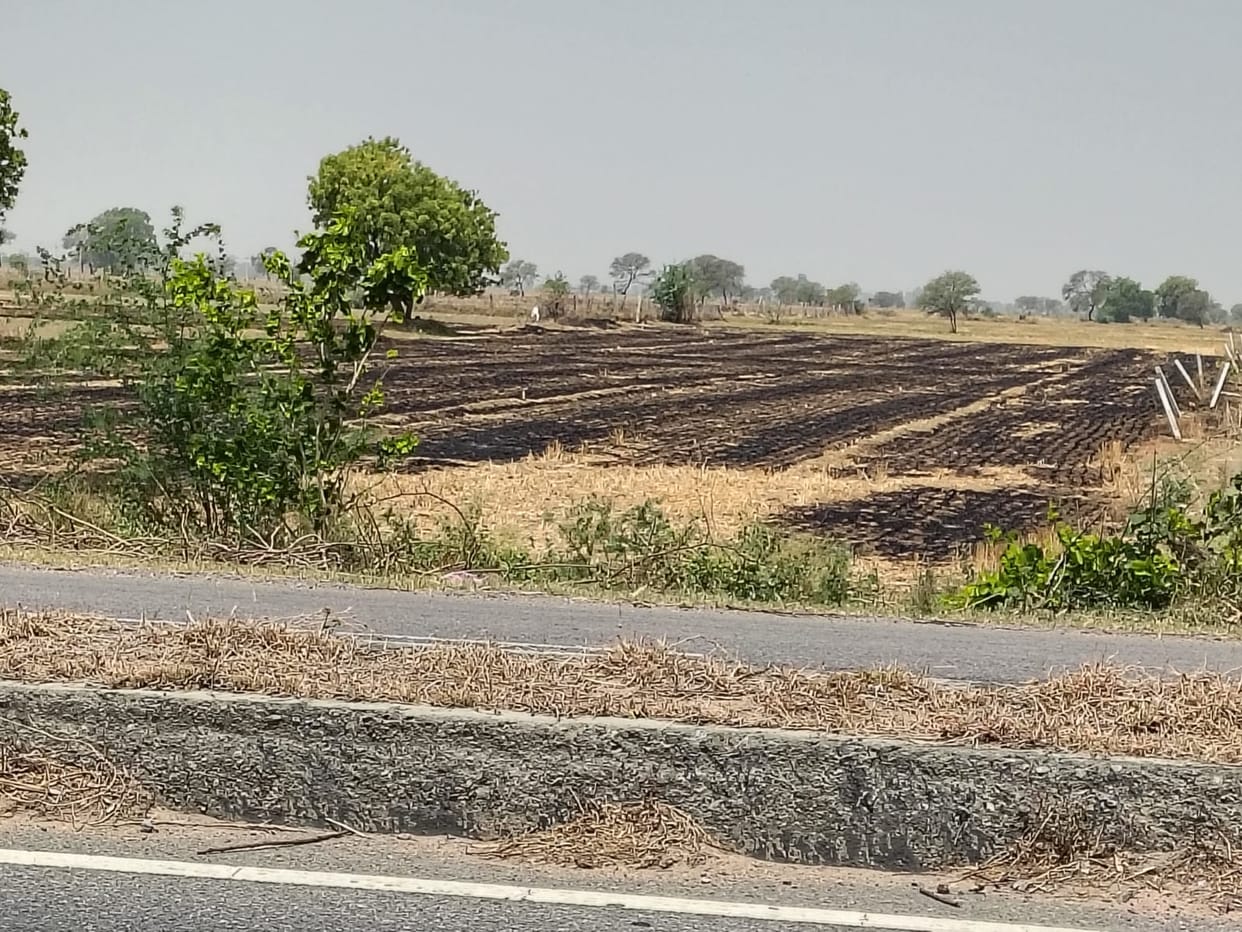 Crop residues burn at night, people suffer throughout the day