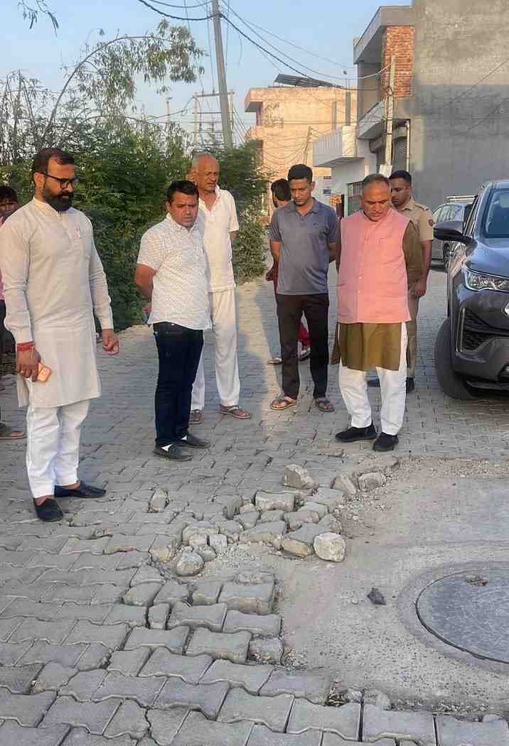 They were using low-quality tiles to build the road, without even putting sand underneath.