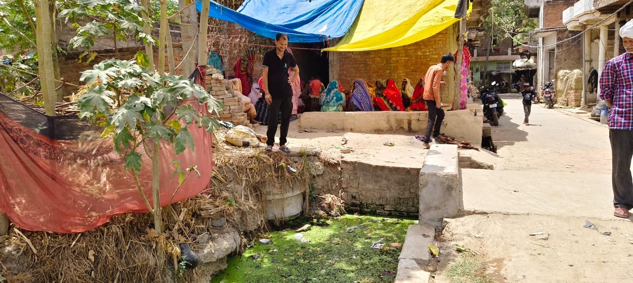 Raunak had gone out to play after giving water to his father, the pond took away his innocent life.