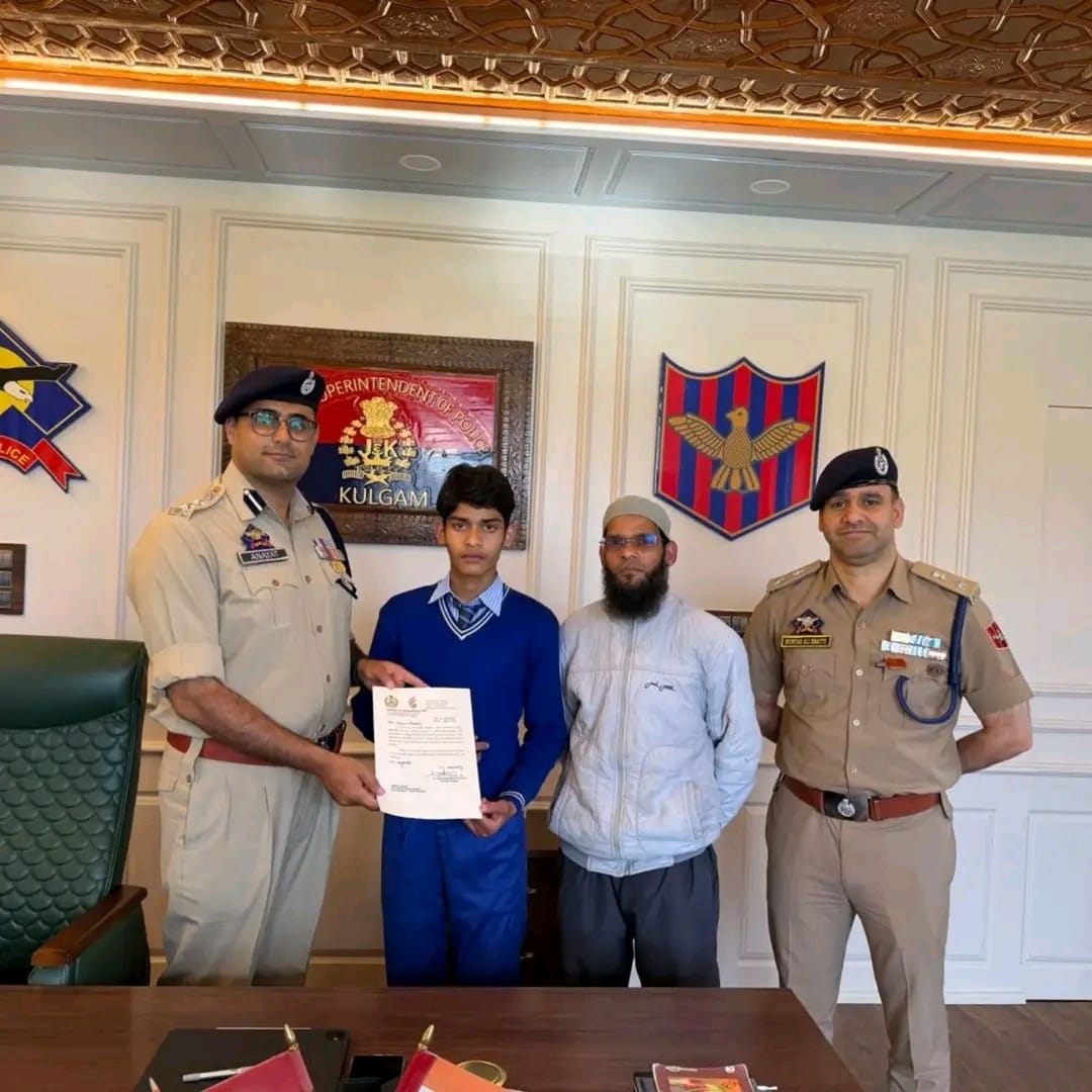 Srinagar, SSP Kulgam, Honor Usman Ansari