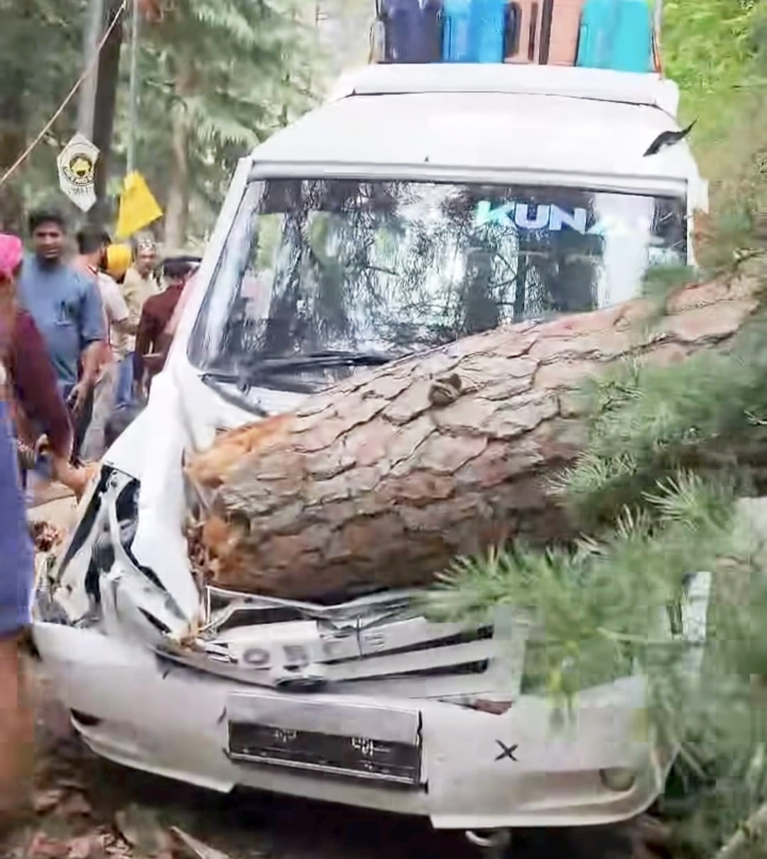 Storm wreaks havoc, tree falls on Bagan School, 95 students narrowly escape