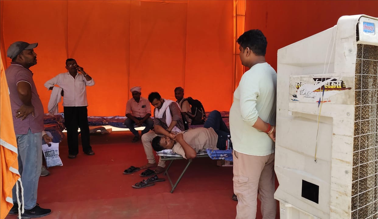 For the first time, a night shelter was built in summer, and water sprinkling also began.
