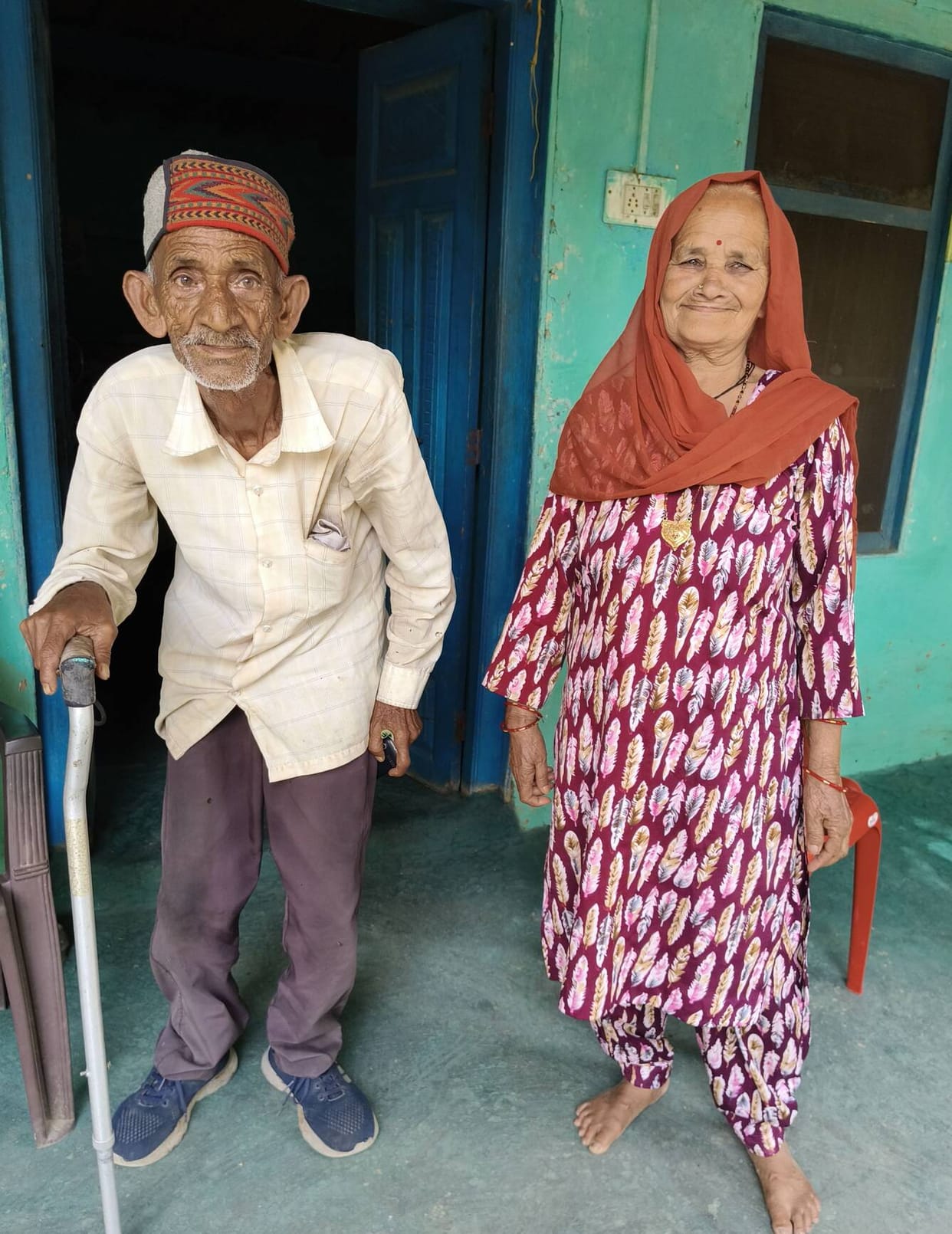 At 97 Paras Ram is contesting for the post of up pradhan