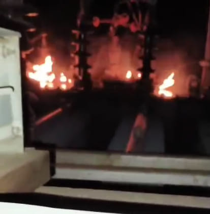 Fire broke out in the transformers of two feeders of Bhadrauli power house.