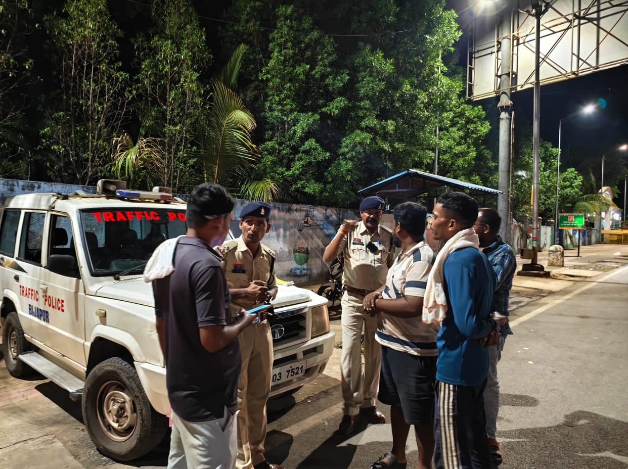 Action on violation of traffic rules in Bijapur