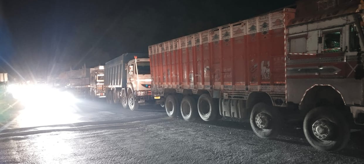 As soon as the 'No Entry' restrictions are lifted, queues of trucks form instantly, leaving smaller vehicles and ambulances stuck in traffic jams for hours.