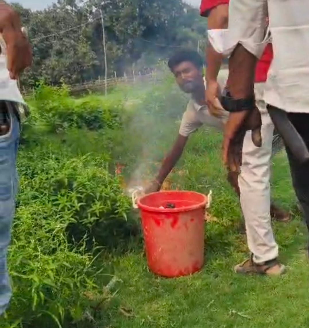 Government medicine reduced to ashes medical stock burned to destroy evidence Motihari Bihar