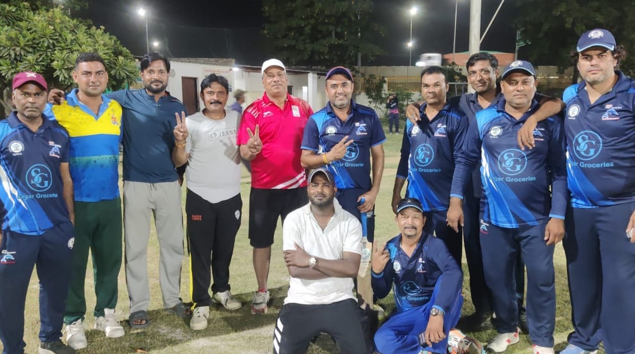 Hapur District Veteran Cricket Association won the match by five wickets