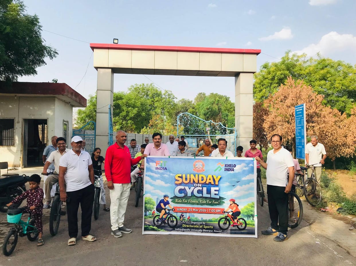 'Sunday on Cycle' program organized at Indira Gandhi University