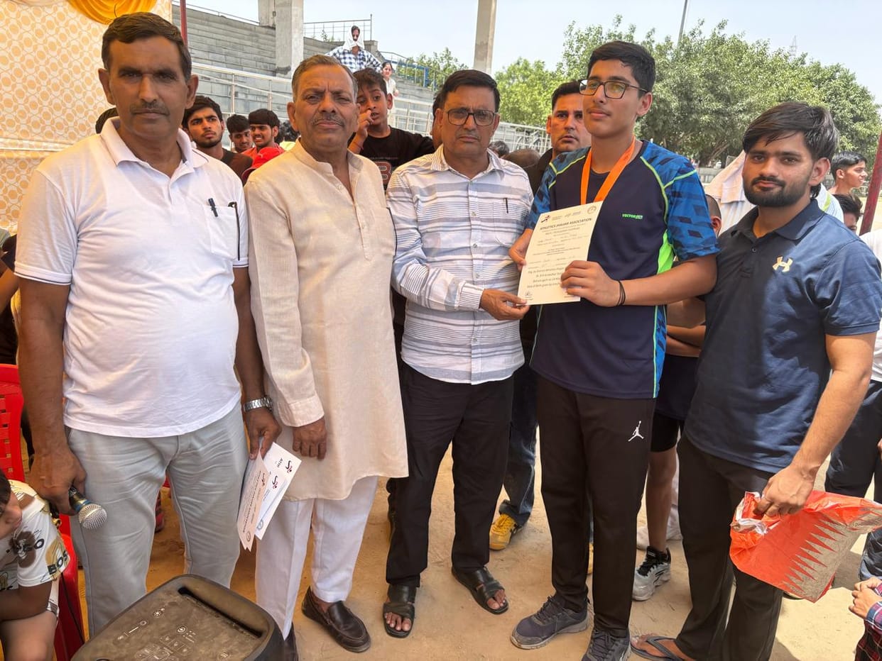 Hemant won the gold medal in the race, Karan in the shot put.